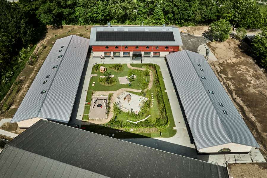 Denmark’s first CO2-neutral kindergarten clad in steel profiles, Børnehuset Grønnegården, Transformervej 3, 2860 Søborg